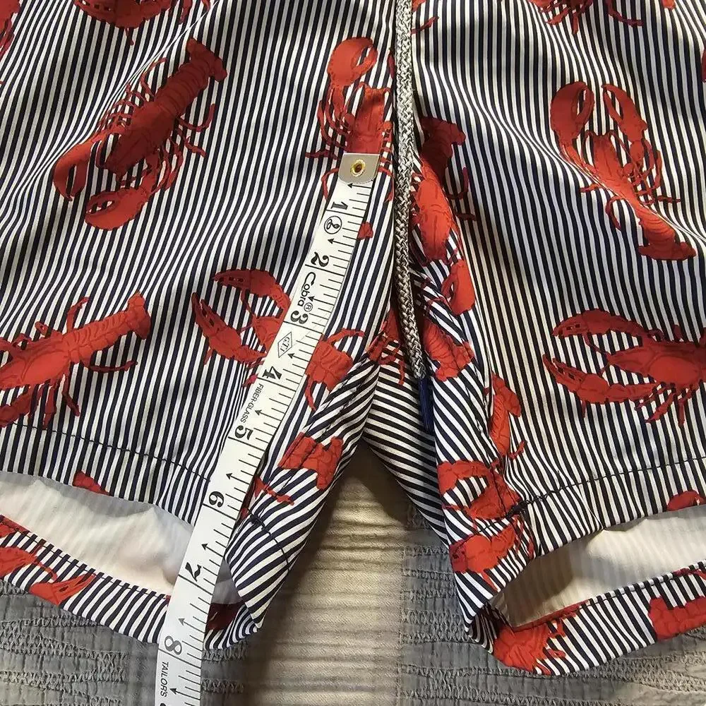 Rainforest Men's Swim Shorts with Lobster Print, Size S